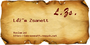 Lám Zsanett névjegykártya