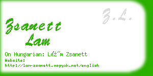 zsanett lam business card